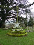 Churchyard Cross about 5m south of South Porch of Church of St Dubricius