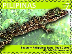 Cyrtodactylus mamanwa 2011 stamp of the Philippines.jpg