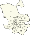 Map of the districts of Madrid