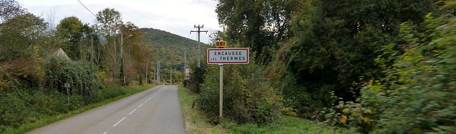 Entrée dans Encausse-les-Thermes.