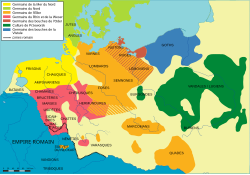 Местоположение на германските народи през 1 век пр.н.е.
