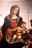 Мадонна с Младенцем. Деталь алтаря Удиенца. 1502—1505. Муниципальный музей, Прато
