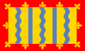 Vlag van het graafschap Cambridgeshire gebaseerd op het wapen van de County Council