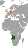 Location map for Angola and Germany.
