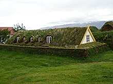 Turf roof of a house in Glaumbaer, Iceland Glaumbaer9.JPG