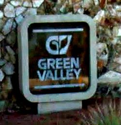 Original Green Valley Entrance Marker