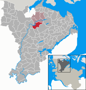 Poziția Großsolt pe harta districtului Schleswig-Flensburg