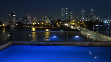 Blick von der Hotelterrasse