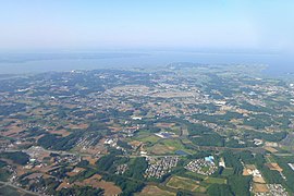 Miho Village area, in the background Lake Kasumigaura.