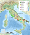 Mappa strade romane in Italia