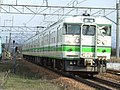 115系二次新潟色（2008年3月、佐々木駅）