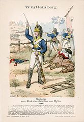 Württembergischer Musketier des Bataillons von Mylius (1799)