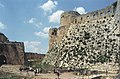 The Krak des Chevaliers in Syria, with a tall and clearly defined talus