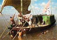 ナイル川のダハビア（屋形船）(1877)