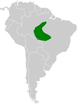 Distribución geográfica del saltarín coronialbo.