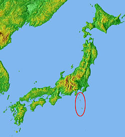 Izu Adaları'nın Japonya'daki konumu