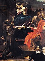 Madona și Pruncul cu Sfântul Francisc de Assisi (1591) – cunoscută sub numele de „La Carraccina” datorită admirației tânărului Guercino⁠(d)