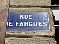 plaque de la rue de Fargues