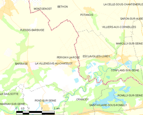 Poziția localității Périgny-la-Rose