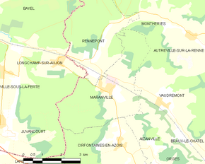 Poziția localității Maranville