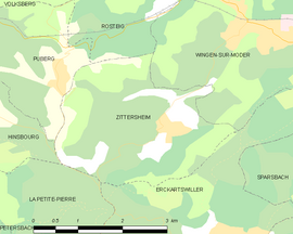 Mapa obce Zittersheim