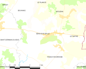 Poziția localității Sens-sur-Seille