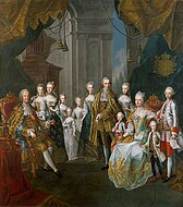フランツ1世とマリア・テレジアと家族