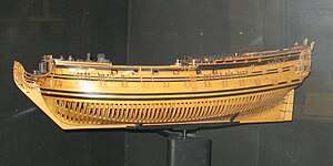 Model of HMS Captain (1678) hull after 1708 rebuild.jpg