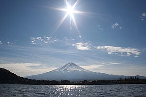 Mount Fuji -A view from the Lake Kawaguchiko o...