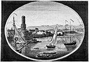 An illustration of pre-1692 Port Royal