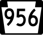 PA Route 956 marker