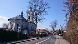 Centrum obce – katolický kostel