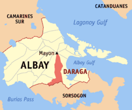 Daraga na Albay Coordenadas : 13°9'43"N, 123°41'38"E