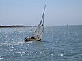 ein Segelboot in der Nähe von Venedig 2006 aufgenommen