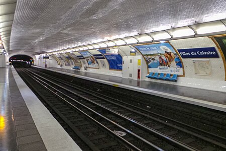Tunnelbanestationen Filles du Calvaire.