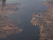 Sydney, de haven, met Westmount en het centrum.