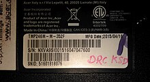 Serial number of a laptop computer TMP246M-M-352F serial number 20170608.jpg