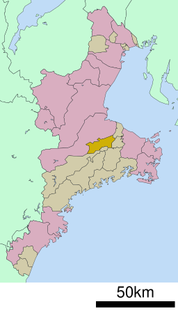 Takis läge i Mie prefektur Städer:      Signifikanta städer      Övriga städer Landskommuner:      Köpingar      Byar