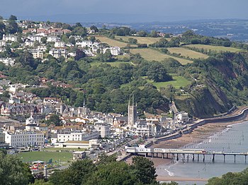 English: Teignmouth from the coast path