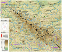 Mapa pasma górskiego