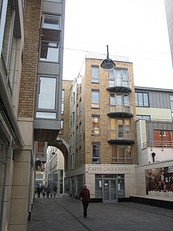 Bloom Lane and the Italian Quarter courtyard in 2006