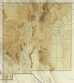Location of El Vado Lake in New Mexico, USA.