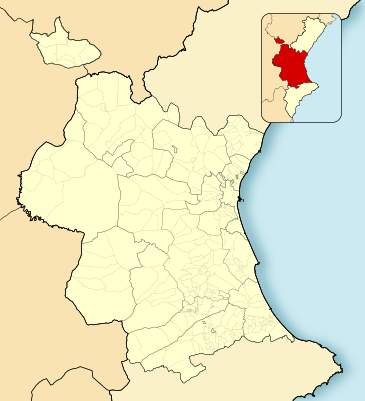 Location map Spain Province of Valencia