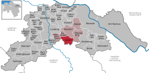 Poziția Vastorf pe harta districtului Lüneburg