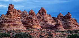 Vue sur les buttes Coyote.