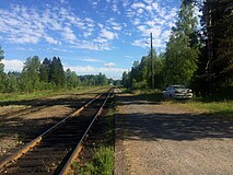 Вид в сторону ст. Янисъярви.