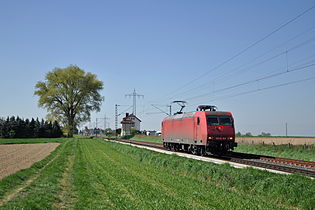 Lokomotive der Baureihe 145 in Herrath