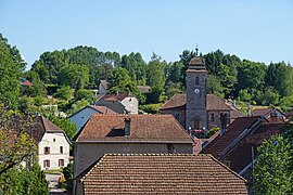 Clairegoutte et son temple luthérien.