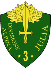 Шеврон 3-й альпийской дивизии «Юлия»