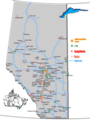 Cities and towns in Alberta